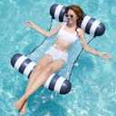 SLOOSH Hammock Pool Floats Adults, 4-in-1 Multi-Purpose Inflatable Pool Floaties PVC Water Hammock Lounge Floaties, 48 inches x 31.5"