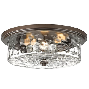 LALUZ Semi Flush Mount Ceiling Light, Modern Black 4-Light Ceiling Light Fixture with Seeded Glass for Bedroom, Hallway, Kitchen, Dining & Living Room, Stairway, and Bathroom