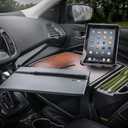 AutoExec Roadmaster Car Desk and Portable Workstation with Tablet Mount and Phone Vent Clip, Mahogany
