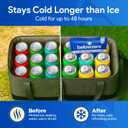 Below Zero Prefilled Reusable Ice Packs for Coolers | Long Lasting Freezer Ice Blocks for Camping, Lunch Bags & More | 48 Hour Cooler Ice Pack Technology