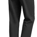 Safort Mens Golf Pants Dress Work Stretch Slim Slacks Classic Fit Comfy Straight Leg Casual Trousers with Pockets (Black)