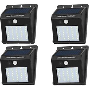 Decorman Solar Sensor Lights Outdoor 30 LED Wireless Waterproof Security Solar Motion Sensor Wall Lights for Fence Patio Deck Yard Garden with Motion Activated Auto On/Off