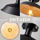 1-Light Black Outdoor Indoor Semi Flush Mount Ceiling Light Fixture, Metal Farmhouse Kitchen Light with E26 Base Socket, 10in Exterior Porch Light Entry Hall Light Fixtures (Bulb Not Included)
