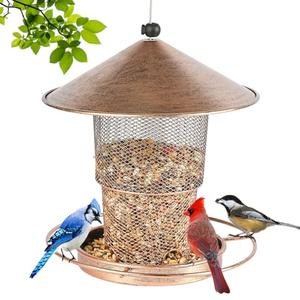 Bird Feeder for Outdoor Hanging, Metal Bird Feeders for Outside Hanging, 4 Lb Large Capacity Birdfeeder to Attracting Birds