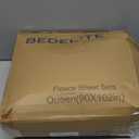 BEDELITE Flannel Sheets Queen Size Red - Super Soft Fleece Sheets Set Fluffy Extra Plush, 4 Piece(Include Fitted Sheet, Flat Sheet, 2 Pillowcases)