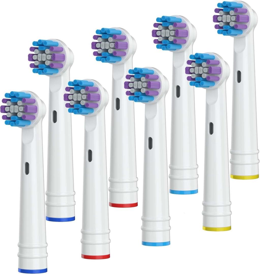 Replacement Toothbrush Heads for Oral-B, 7 Pack Replacement Heads Compatible with Oral B Braun Electric Toothbrush (White)