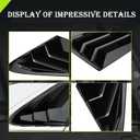 Rear Side Window Louvers Compatible with K5 Gt and Gt Series 2021 2022 2023 2024 2026 Sport Decoration Accessories Air Vent Scoop Louver Window Scoop Louver Cover Glossy Black