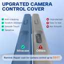 Miracase Magnetic for iPhone 17 Pro Max Case, Compatible with MagSafe, Integrated Silicone Camera Control Cover, 3.0mm Thicken Shockproof Drop Protection Phone Case for 17 ProMax, Glass Blue