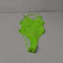 Sexy Swimsuit for Women,Backless Scrunch Butt High Cut Monokini,One Piece Cheeky Bathing Suit Beach Pool Party (10, Neon Green)
