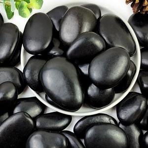 YISZM 40lbs Black Rocks for Landscaping, 2-3 Inch High Polished Pebbles Natural Large River Rocks for Plants, Decorative Stones Garden Outdoor and Indoor DIY Vase Filler Fish Tank Aquariums
