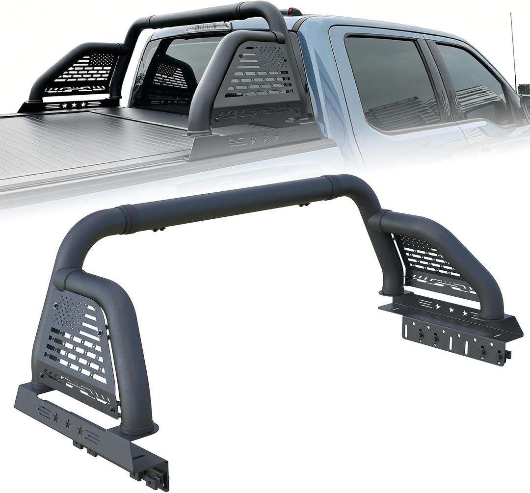 Roll Bar for Mid-Size Pickup Truck Adjustable Sport Bar Chase Rack Compatible with Tacoma, Ranger, Colorado, Canyon, Frontier, Gladiator