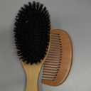 Belula 100% Boar Bristle Hair Brush Set (Medium). Soft Natural Bristles for Thin and Fine Hair. Restore Shine And Texture. Wooden Comb, Travel Bag and Spa Headband Included!
