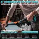 4" Brushless Cordless Cut-Off Tool Compatible with Makita 18V Battery, 500W mini Saw Up to 12000RPM with 6 Cut Off Wheel, 4" Blades & Base Plate for Metal, Wood, Tile and Plastic (No Battery)