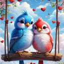 YALKIN Paint by Number for Adult Kits, DIY Birds Oil Acrylic Painting Kits for Adults Beginners on Canvas for Home Wall Decor Gifts 16x20 inch/40X50CM (No Frame)