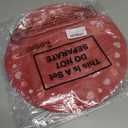 Remerry Valentine's Day Embroidered Placemats Set of 4, Round 13 Inch Washable Non-Slip Woven Table Mats Wedding Anniversary Place Mats for Party Kitchen Dining Decoration (Red)