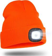 2 Pack Bluetooth Beanie Hat with Light for Men, Rechargeable LED Beanie with Light, Headlamp Cap Wireless Headphones, Christmas Gifts for Teens Stocking Stuffers for Men Dad