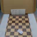 Peradix Magnetic Chess Checkers Board Sets with 2 Built-in Storage Drawers, 15" Classic 2 in 1 Wooden Games with 2 Extra Queens for Kids and Adults, Travel Portable Chess Game Set