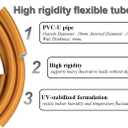 16ft Long 20mm Diameter Flexible Pipe PVC Tubing - Bendable Pipe Stem for Artificial Flowers Stem, Balloon Arches, Floral Wedding Decor, DIY Crafts, Cosplay Props (Gold (16ft+1PCS Tubing Scissor))
