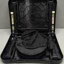 Folding Table and Stool, Small, Black, 4 Foot Outdoor Portable Table, Adjustable Height, Camping, Picnic, RV Table, 55lbs Load-Bearing, Lightweight