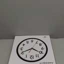 AKCISOT 14 Inch Wall Clock Silent Non-Ticking Modern Wall Clocks Battery Operated - Analog Classic Clock for Office, Home, Bathroom, Kitchen, Bedroom, School, Living Room(Black)