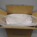 Anzoymx Stainless Steel Bathroom Trash Cans 1.8 Gallons Small Garbage Can with Pop up Lid, Dog Proof Narrow Wastebasket, Slim Waterproof Litter Trash Bins Set for Bedroom, Toilet, Office (White)