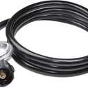 DOZYANT 8 Feet Universal QCC1 Low Pressure Propane Regulator Grill Replacement with 8 FT Hose for Most LP Gas Grill, Heater and Fire Pit Table, 3/8 inch Female Flare Nut