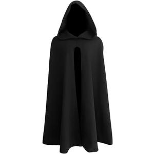 Cloak with Hood Medieval Renaissance Cape for Men and Women Halloween Cosplay Costume M