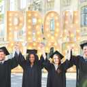 4 ft Graduation 2026 Marquee Decorations Light up Grad Prom Letter Numbers Sign Graduation Party Decorations Balloon Frame with Bracket for Class of 2026 Middle High School College(Prom 2026)