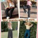 3 Pack Girls Wide Leg Sweatpants Kids Lightweight Joggers Open Bottom Baggy Pants Athletic with Pockets (11-12 Years, Black, Dark Heather Gray, Lake Blue)