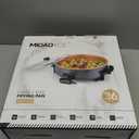 14" Large Electric Skillet with lid, Nonstick Coating Electric Frying Pan, 1500W Quick & Even Heating, 5 Adjustable Temperature Control, Tempered Glass Lid & Cool-Touch Handles
