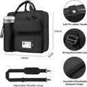 Zipper Binder 3 Ring 3-inch with Shoulder Strap & Backpack Straps, Large Zip Up Binder700 Sheets Capacity, Black