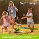 3-in-1 Musical Jump Toss Ring Game Rocket Launcher Toys for Kids Active Indoor/Outdoor Toys with Remote Control,Outside Toys for Toddler 3-5 4-8 12 Girls Boys