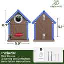Kingsyard Recycled Plastic Bird House for Outdoors - Weatherproof Nesting Box with Clear View Panel & Predator Guard for Bluebird Wren Swallow Finch, Blue