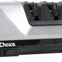 Chef'sChoice 15XV Professional Electric Knife Sharpener with Durable Metal Housing & 100-Percent Diamond Abrasives and Precision Angle Guides for Straight Edge and Serrated Knives, 3-Stage, Metallic