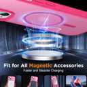 6 x SPIDERCASE for iPhone 13 Case for iPhone 14 Case, Magnetic Translucent [2 Pack Tempered Glass Screen Protector] Anti-Fingerprint Anti-Scratch for iPhone 14/13 6.1, Hot Pink