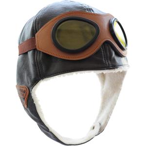 Pilot Aviator Fleece Warm Hat Cap (Brown)