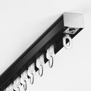 Ceiling Curtain Track, Wall Mount Curtain Tracks, Black, 3ft-6ft