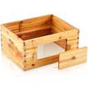Juexica 10 Frame Deep Brood Bee Hive Box, Langstroth Beehive with Transparent Acrylic Windows, Bee Box Dipped in 100% Beeswax (Unassembled)