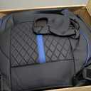 for Honda Civic Leather Seat Covers, Sedan LX 2022-2026, Sport 2022-2024, Custom Fit Car Seat Cover Full Set, Waterproof Accessories, Black Blue (Solid Bench Seats- W/O Rear Armrest)