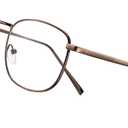 Retro 80s Square Glasses - Premium Non-Prescription Clear Lens for Women, Men & Teens | Walter White Style Fashion Tea Frame
