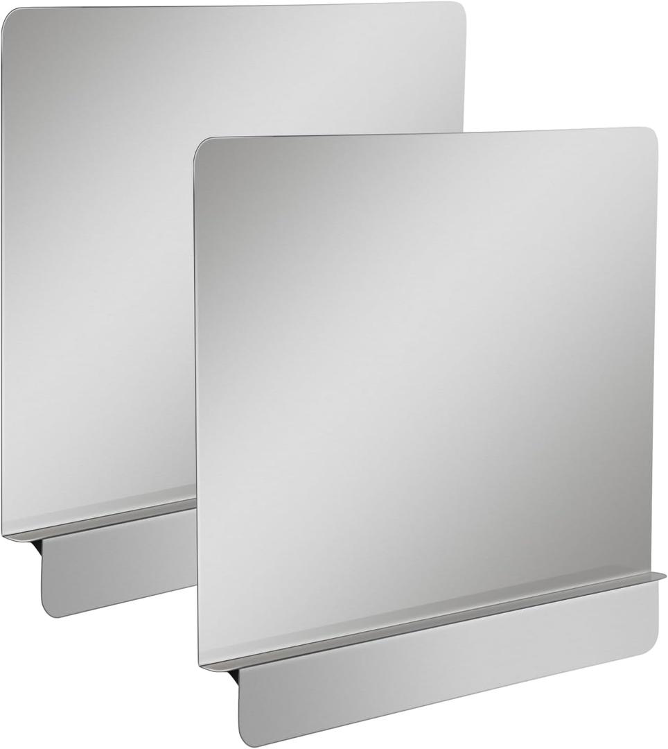 Zipcase 2 Packs Stainless Steel 20-1/2" W x 18" H Universal Side Splash for Commercial Fryers Fitting 0.5" - 1" Side, Pack of 2