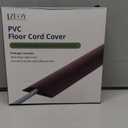 Floor Cord Cover 4FT, Walnut Wood Cord Hider Floor, Soft PVC Cord Protector Floor, Hide Extension Floor Wire Covers for Cords, Organizer Wires Floor Cable Cover, Cable Cavity: 0.47" (W) x 0.24" (H)