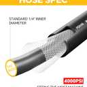 POHIR 100ft Pressue Washer Hose 4000 PSI, High Power Washing Hose, Replacement Hose with M22 Extension Adapter and 4pcs M22 14mm to 3/8 Quick Connect