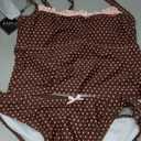 ZAFUL Halter Tummy Control Swimsuits for Women Strapless Tankini 2026 Resort Vacation Bowknot Two piece Set for Teens, Size M