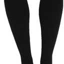 Socks For Women Open Toe 20-30 mmHG Knee High Graduated Compression Toeless Compression Stockings Women & Men (Large) (Solid)