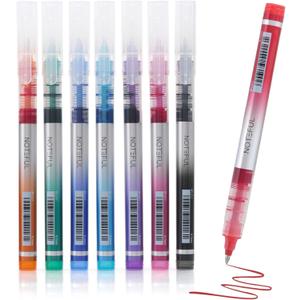 Liquid Ink Rollerball Pens, Multicolor 0.7mm Medium Point Tip, Rolling pen for Drawing, Coloring, Journaling, Smooth Writing, School & Office Supplies - Pack of 8