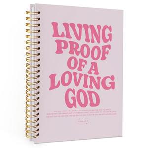 Wheatwin Christian Journal, Pink Bible Study Notebook, Bible Notebooks for Note Taking, Church Hardcover Spiral Notebook for Women 5.5x8.3 - Pink