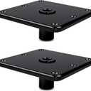 Boat SeatBase, Universal Mounting Platform for Marine Vessels, Black Metal, 7 x 7, Pre-Drilled Holes, Corrosion Resistant, Easy Installation - Universal Fit for Most Boat Seats