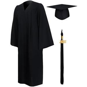 GraduationMall Matte Graduation Gown Cap Tassel Set 2025 for High School and Bachelor L