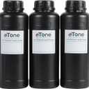 eTone 3X 500ml Darkroom Chemical Storage Bottles with Caps Film Photo Developing Processing Equipment (Black)